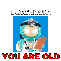 You Are Old Happy Birthday Sticker by Masters of Mayhem