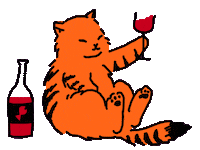 Drunk Cat Sticker