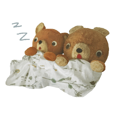 Teddy Bear Sleeping Sticker by Colin