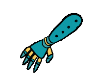 gracemandeville robot hand future arm Sticker