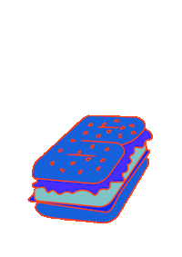 NOWWW-STUDIO dancing food burger cheeseburger Sticker