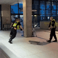 Skateboarding Security GIF