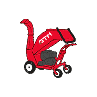 design-dewild gardener chipper arborist gtm Sticker