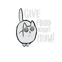 Cat Nom Sticker by Vucka