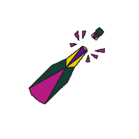 christmas champagne Sticker