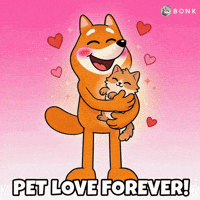 White Text Floating Hearts GIF by BONK