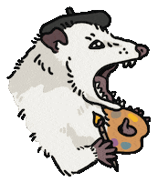 Art Possum Sticker by LookHUMAN