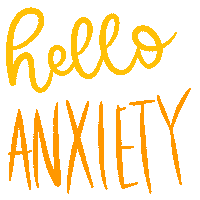 Orange Hello Sticker