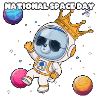 Waving Outer Space Sticker by PandaPals