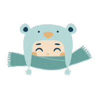 madamebarbe noel ours echarpe christmas child Sticker