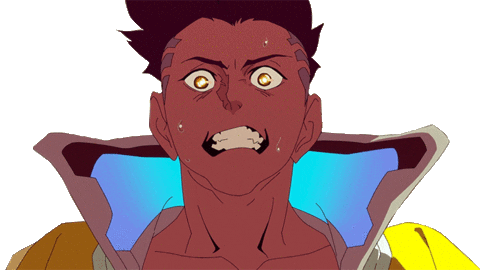 Scared Netflix Sticker by Cyberpunk: Edgerunners