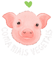 ilustraandressa vegan vegetarian veggie animais Sticker