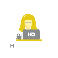 Home Office Coffee Sticker by HD Marketing Digital Agency