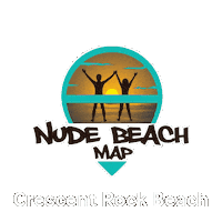 Crescent Beach Sticker by nudebeachmap