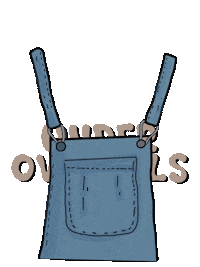 Thrifting Overalls Sticker