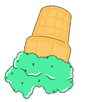 sad mint chocolate chip Sticker by Studios Stickers