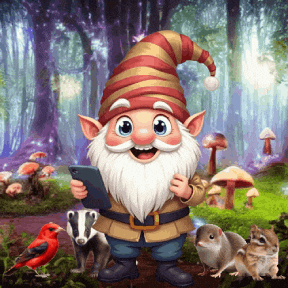 Cute Gnome Taking A Selfie GIF
