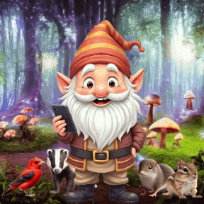 Cute Gnome Taking A Selfie GIF