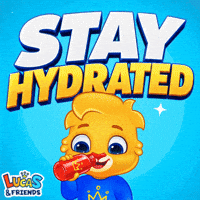 Drink Water Drinking GIF by Lucas and Friends by RV AppStudios