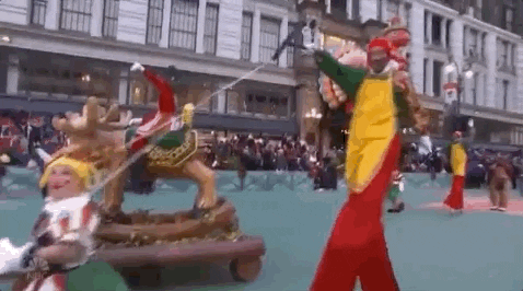 Macys Parade Stilts GIF by The 96th Macy’s Thanksgiving Day Parade