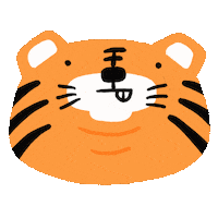 Tiger Double Chin Sticker