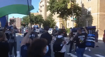 Demonstrators March in Brooklyn to Support NYPD