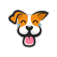 Dog Laughing Sticker by Lero Lero