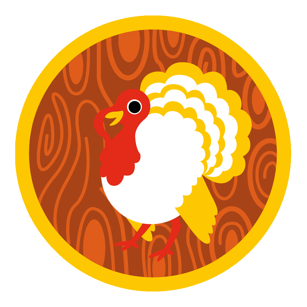Thanksgiving Patches Sticker by Bos Animation