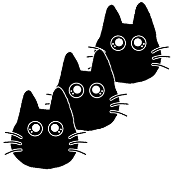Happy Black Cat Sticker by junjun_pontan