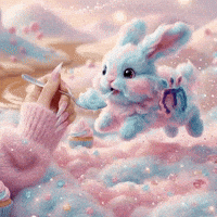 Cotton Candy Bunny GIF