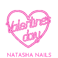Valentines Day Pink Sticker by NATASHA NAILS