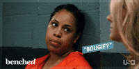 eliza coupe nina whitley GIF by Benched