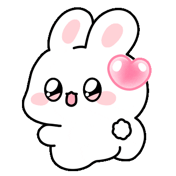 bboonong giphyupload 하트 귀여운 토끼 Sticker