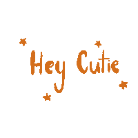 emmakatja hi text hey orange Sticker
