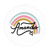 amandaholdendesigns logo rainbow rainbow logo amanda holden logo Sticker