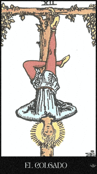 The Hanged Man Tarot Card GIF by Luna y el Tarot