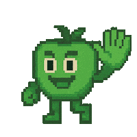 slappletime game green video apple Sticker