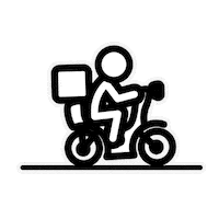 Bike Delivery Sticker by Fancy Dots
