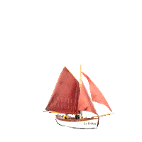 lefrihou sailing sailor oldboat woodboat Sticker
