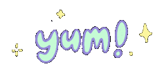 Meal Time Bubble Letters Sticker