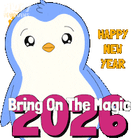 New Year Penguin Sticker by Pudgy Penguins