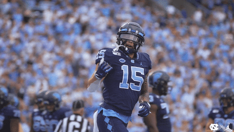 TarHeelFootball giphyupload football celebration wave GIF