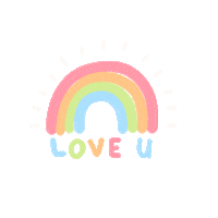 miriahhernden love rainbow loveyou u Sticker
