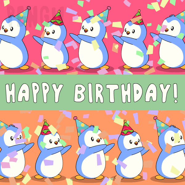 Happy Birthday Dance GIF by Pudgy Penguins
