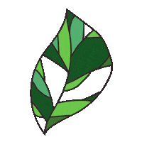 Anrumy leaf stained glass leaf vein Sticker