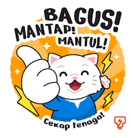 Whitecat Tnb Sticker by Tenaga Nasional