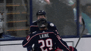 Ice Hockey Hug GIF by Columbus Blue Jackets