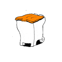 Garbage Container Sticker by Guillermin