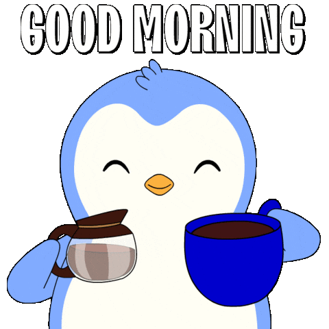 This Is Great Good Morning Sticker by Pudgy Penguins