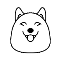 dog panting Sticker by Liquorice